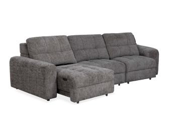 Cozy Gunmetal Power Motion 3-Piece Sectional