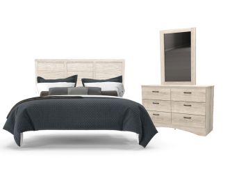 Aurora Oak 3 Piece Queen Bedroom Set - 0912AO30