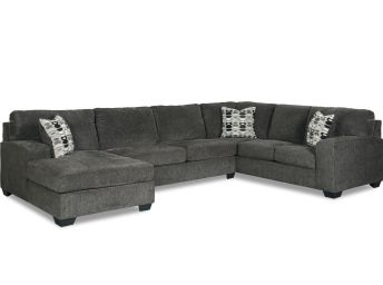 Ballinasloe Smoke 3PC Left Facing Sectional - 8070BS3L