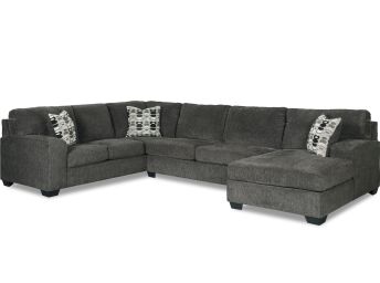 Ballinasloe Smoke 3PC Right Facing Sectional - 8070BS3R