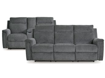 Barnsana Grey Power Motion Sofa & Loveseat - 3320BN20