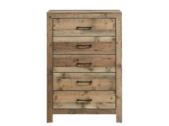 Beverly Rustic Hickory  5 Drawer Chest - 0300BR04