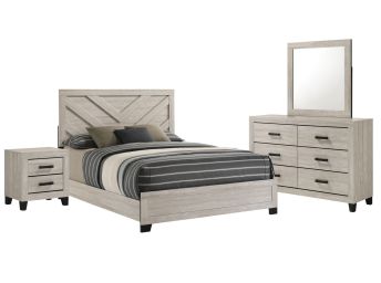 Bradley Dusty Grey Oak King 6-Piece Bedroom Set - 0370GO6K