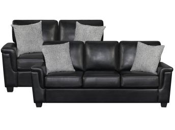Brynn Black Sofa & Loveseat - 1030BB20