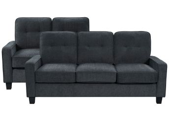 Cindy Rosie Smoke Sofa & Loveseat Set - 1010CS20