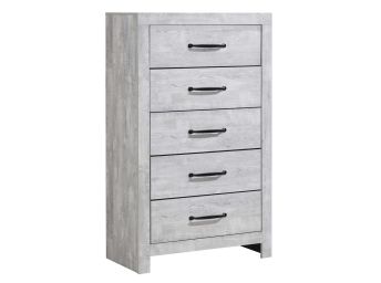 Derby Rustic White 5 Drawer Chest - 0320BC04