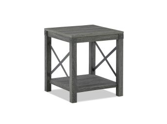 Freedan Grey Wood/Metal End Table - 0175FG02