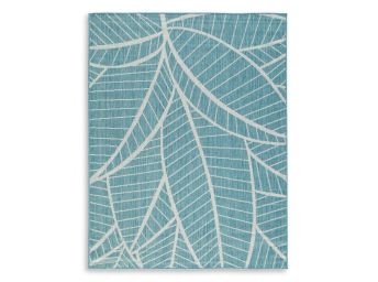 Hulsia Aqua Indoor/Outdoor 5x7 Area Rug  - ARUGHA00