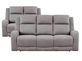 Hyde Park Steel Power Reclining Sofa & Loveseat - 7121HS20