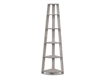  Industrial Grey Corner Accent Etagere - 2433GY00