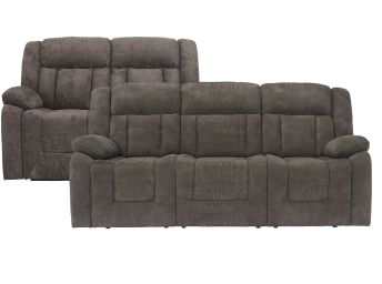 Isabel Chocolate Reclining Sofa & Loveseat Set - 1020IC20