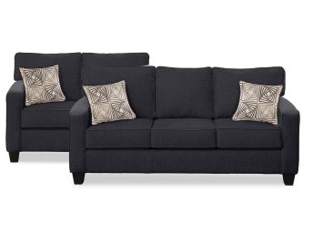 Jitterbug Gunmetal Sofa and Loveseat  - 0322JG20