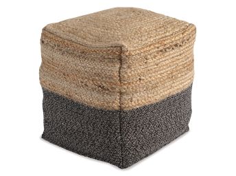Sweed Valley Natural/Black Pouf - 0422SV00
