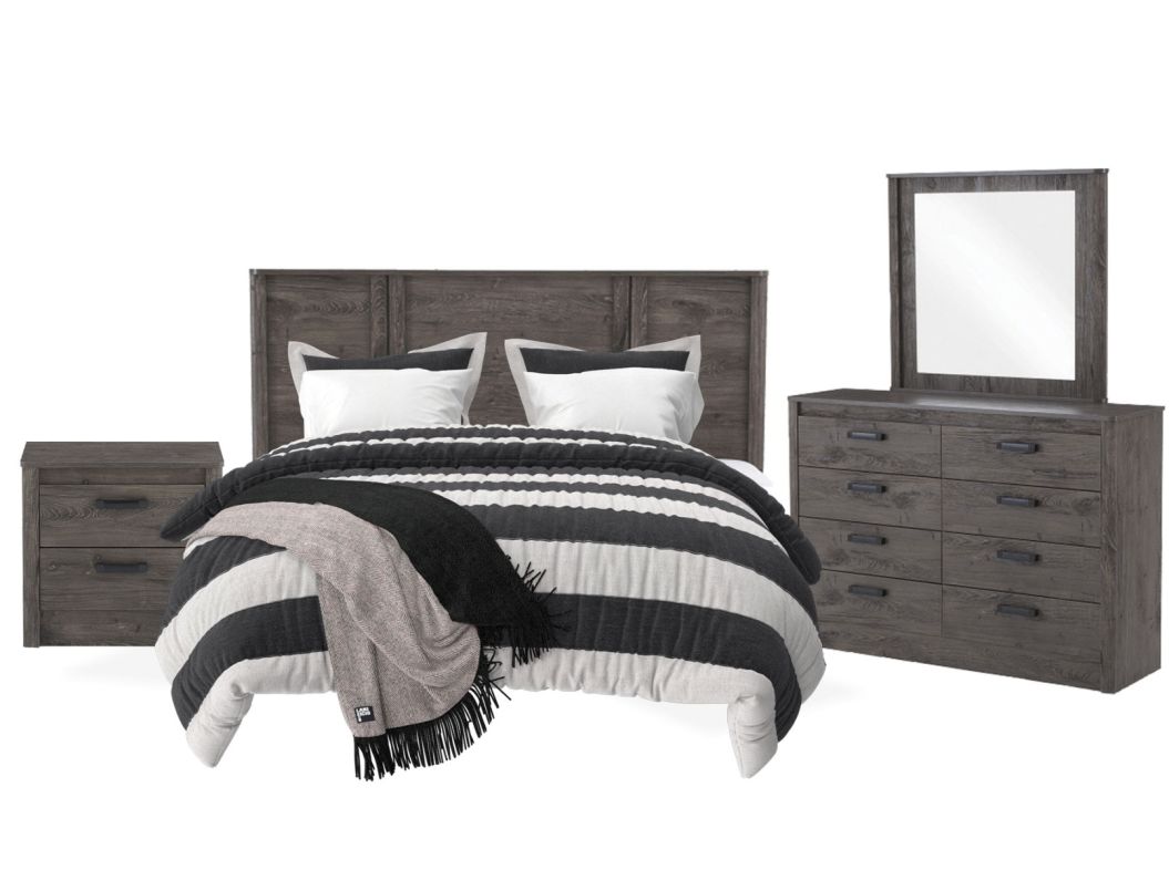 Alabaster Oak 4-Piece Bedroom Set - 0356AO40