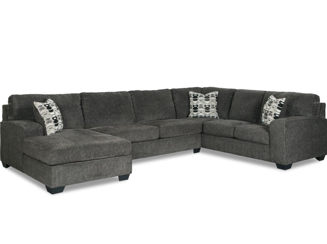 Ballinasloe Smoke 3PC Left Facing Sectional - 8070BS3L