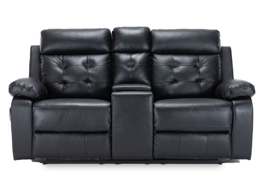 Berkeley Black Leather Match Power Loveseat - 0095BB02