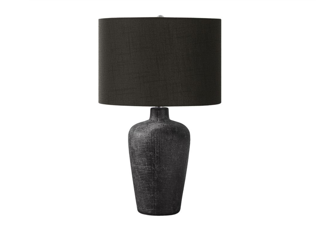 Black Ceramic 24" Table Lamp - 9621BC15