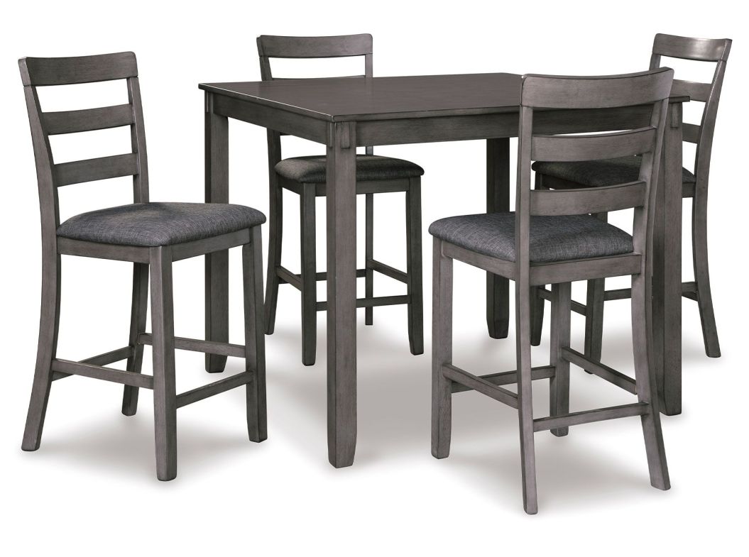 Bridson Grey Counter Height 5-Piece Dinette Set - 0383BG50