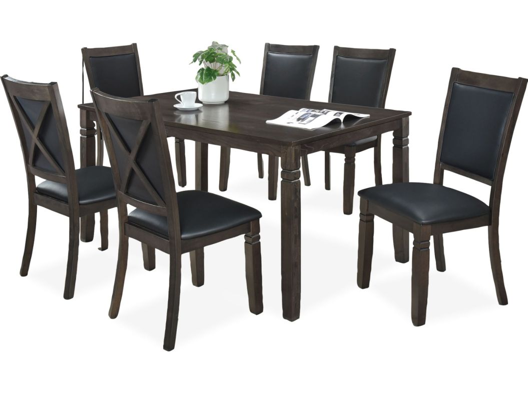 Bristol Grey 7-Piece Dinette Set - 0260BG70