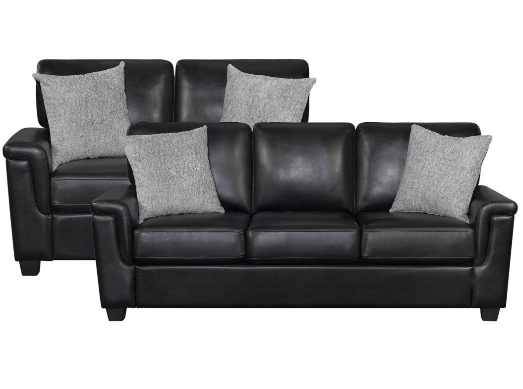 Brynn Black Sofa & Loveseat - 1030BB20