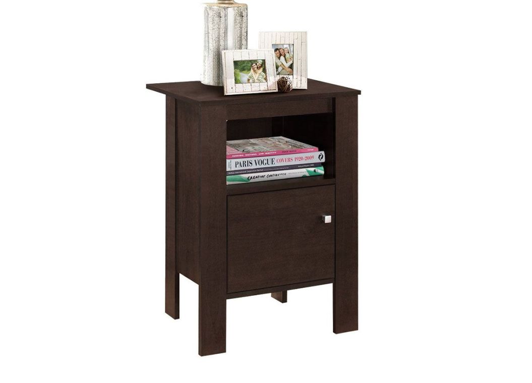 Cappuccino Night Stand With Storage - 2135CA05