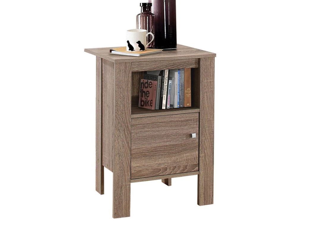 Dark Taupe Night Stand With Storage - 2136DT05