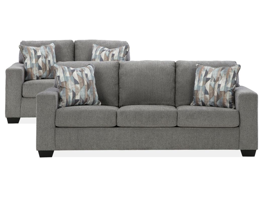 Deltona Graphite Sofa and Loveseat Set - 5120DG20