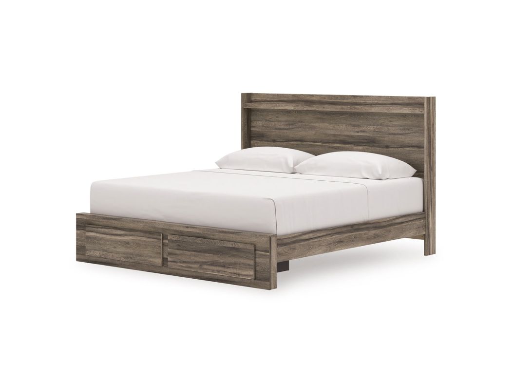 Elbrim Brown King Panel Storage Bed - 2005EB4K
