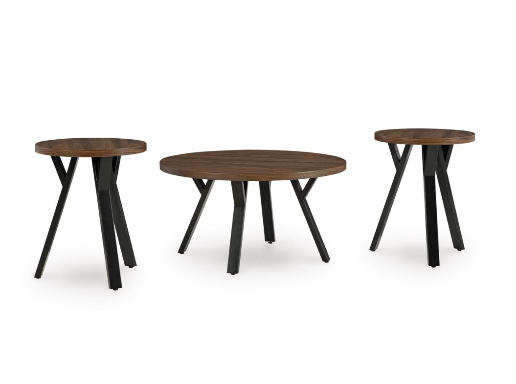 Elbrynn Brown & Black 3-Piece Table Set - 0153AG30