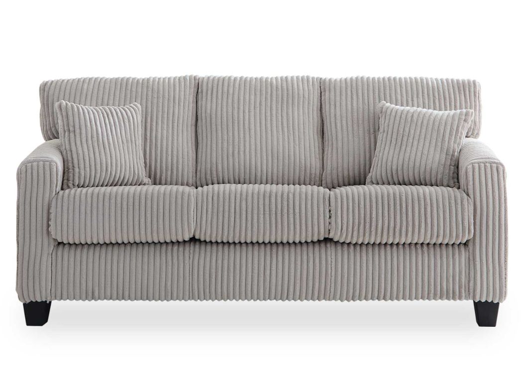 Fluffy Light Gray Sofa - 0350FG03