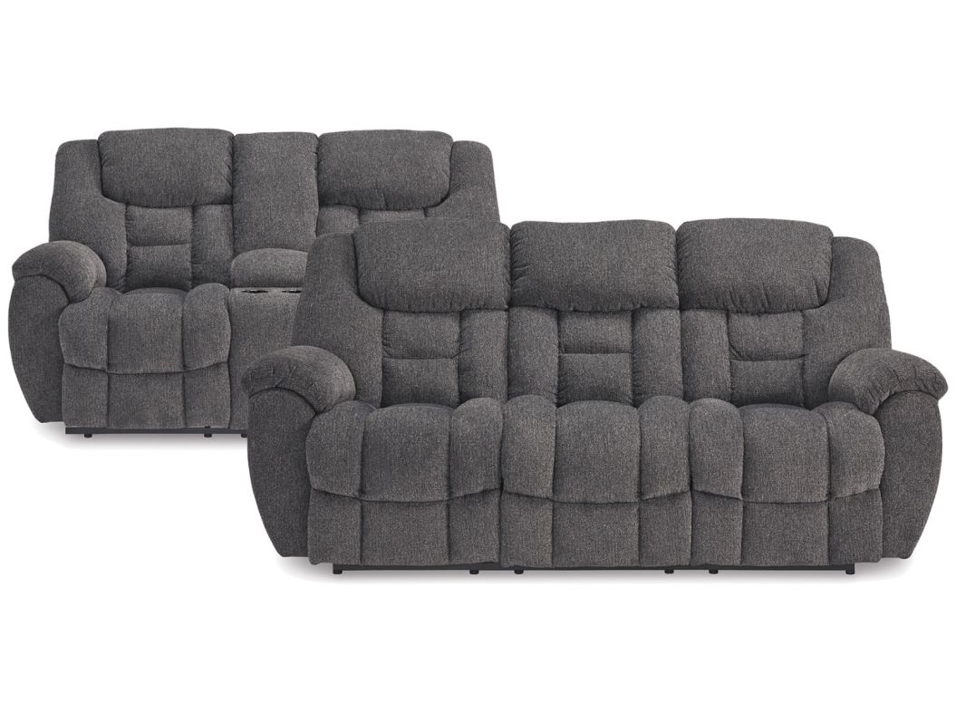 Foreside Charcoal Motion Sofa & Loveseat - 3810FC20