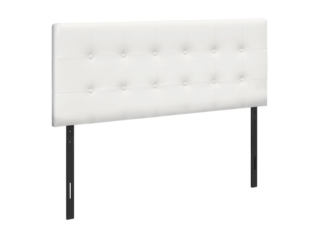 Full White Leather Look Headboard - 6002WHF3