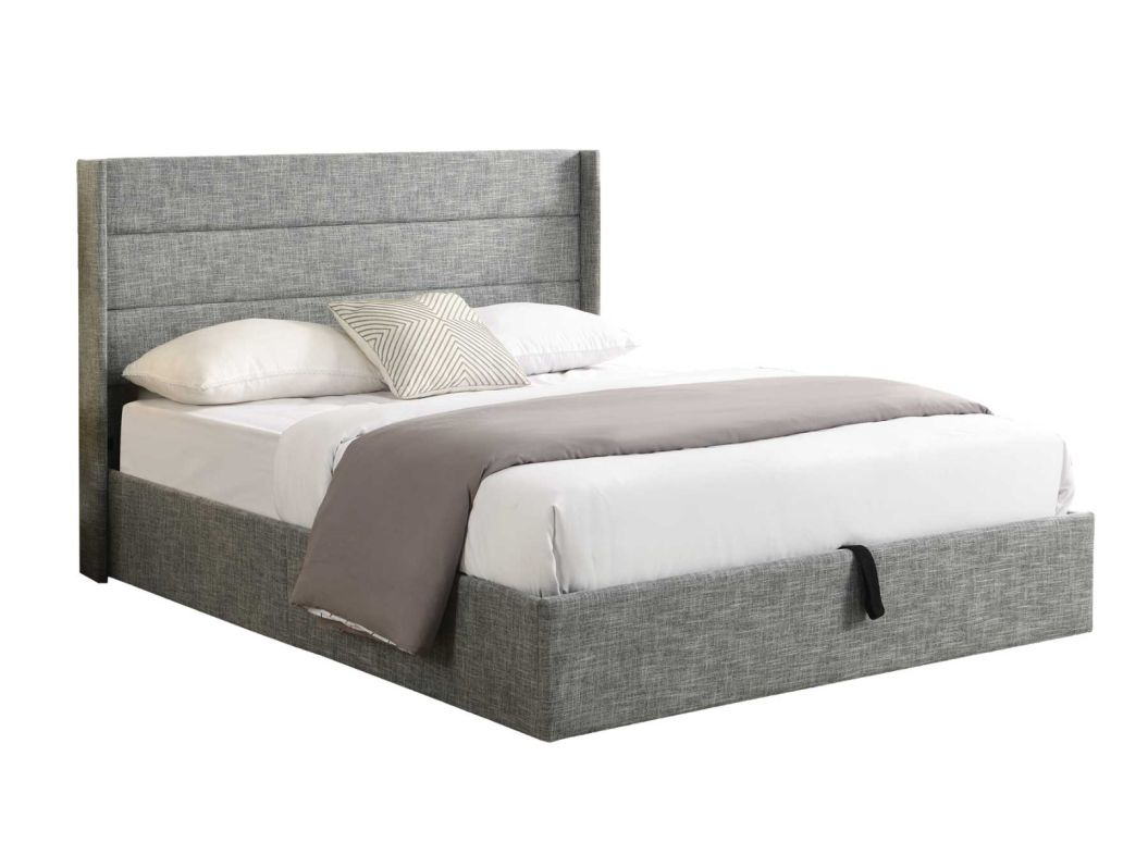 Grey Lift Platform Complete Queen Bed with Storage - 2160GY3Q