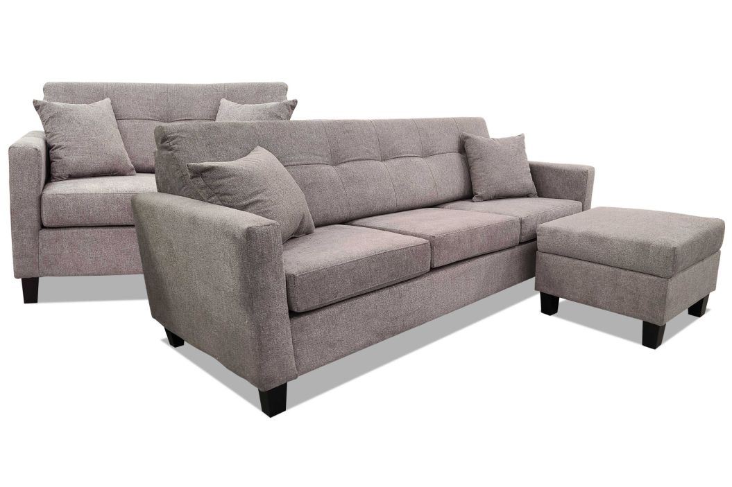 Grey Sofa, Loveseat and Ottoman Set - 2333KG30