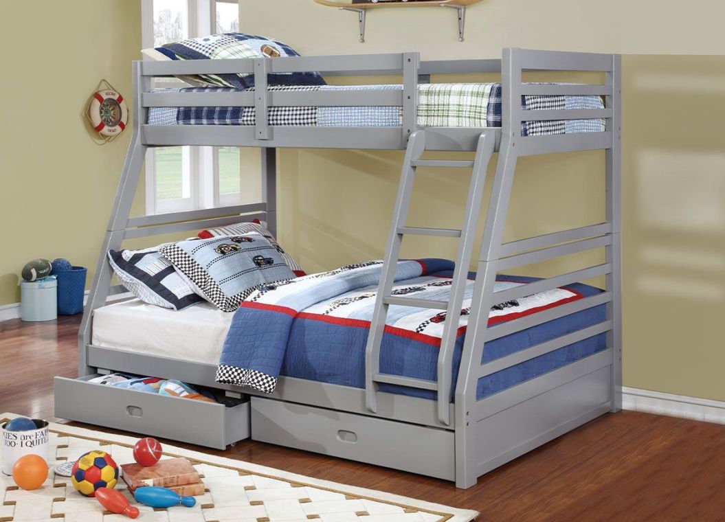 Grey Twin/Full Bunk Bed - 2700GY2F
