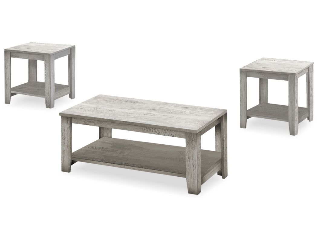 Industrial Grey 3-Piece Coffee Table Set  - 7880GY30