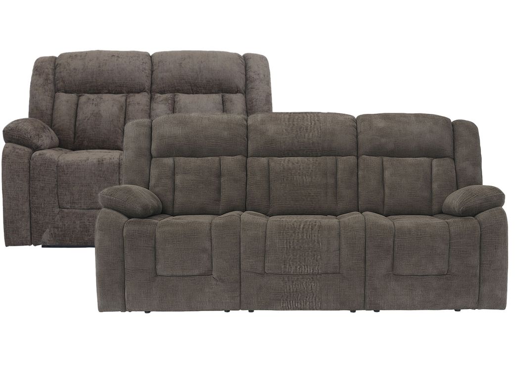 Isabel Chocolate Reclining Sofa & Loveseat Set - 1020IC20