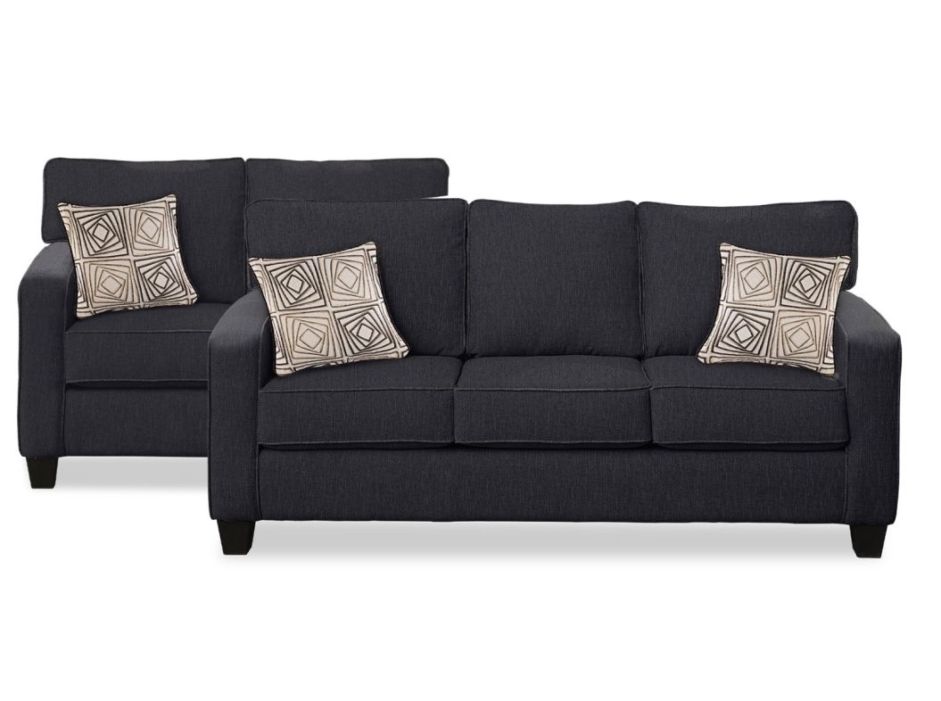 Jitterbug Gunmetal Sofa and Loveseat  - 0322JG20