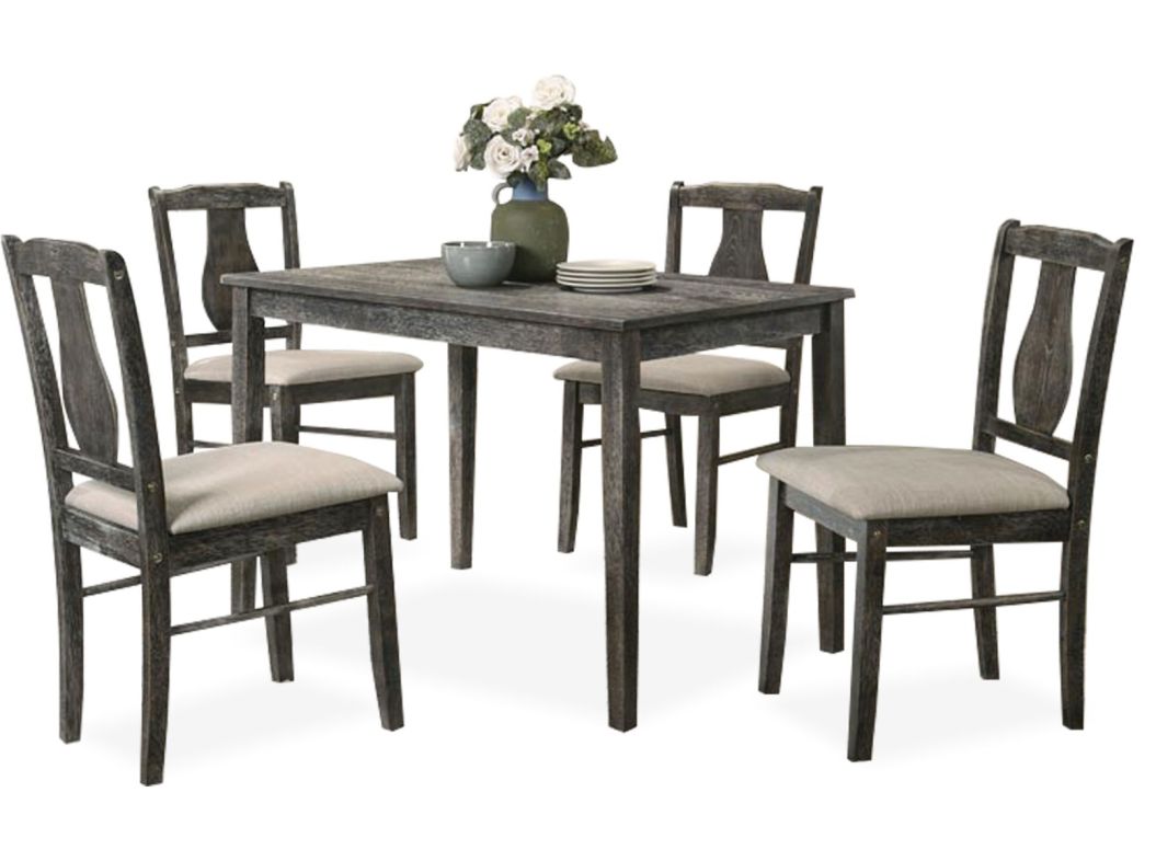 Kaylee Weather Grey 5-Piece Dinette Set - 0200KG50
