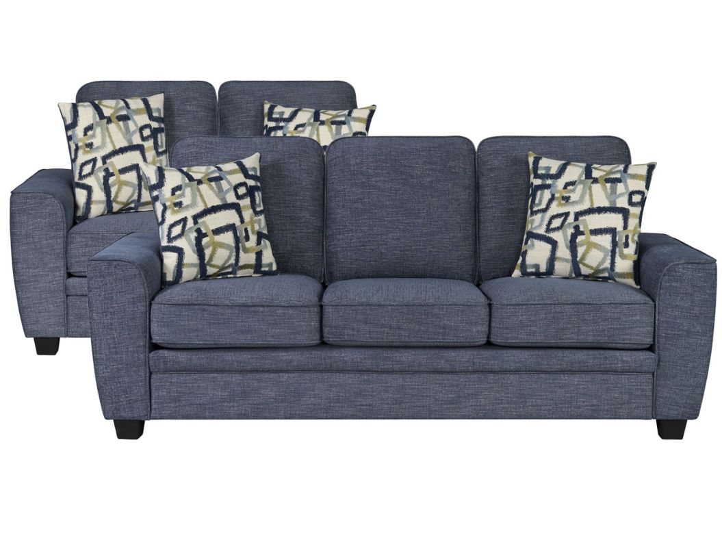 Leena Retreat Denim Sofa & Loveseat Set - 0040LD20