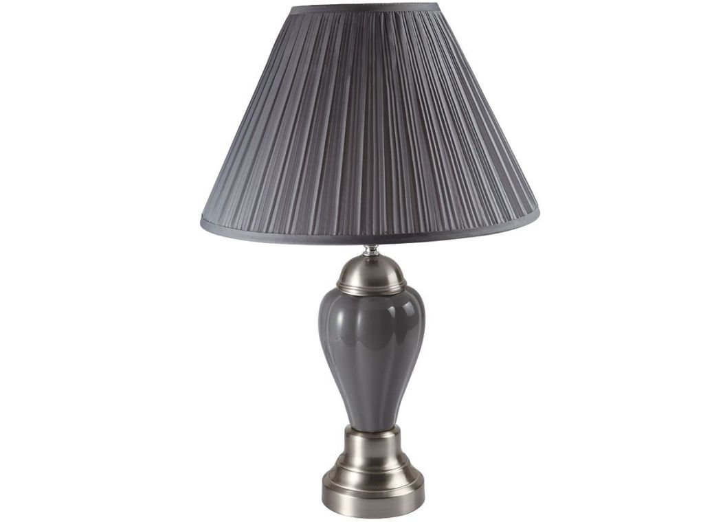 Porcelain Grey/Brushed Nickel  Lamp - 6115GR15