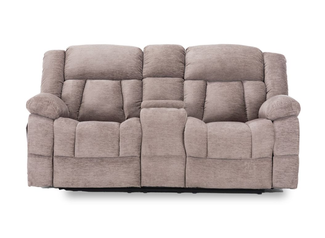 West Latte Reclining Loveseat with Console - 0090WS02