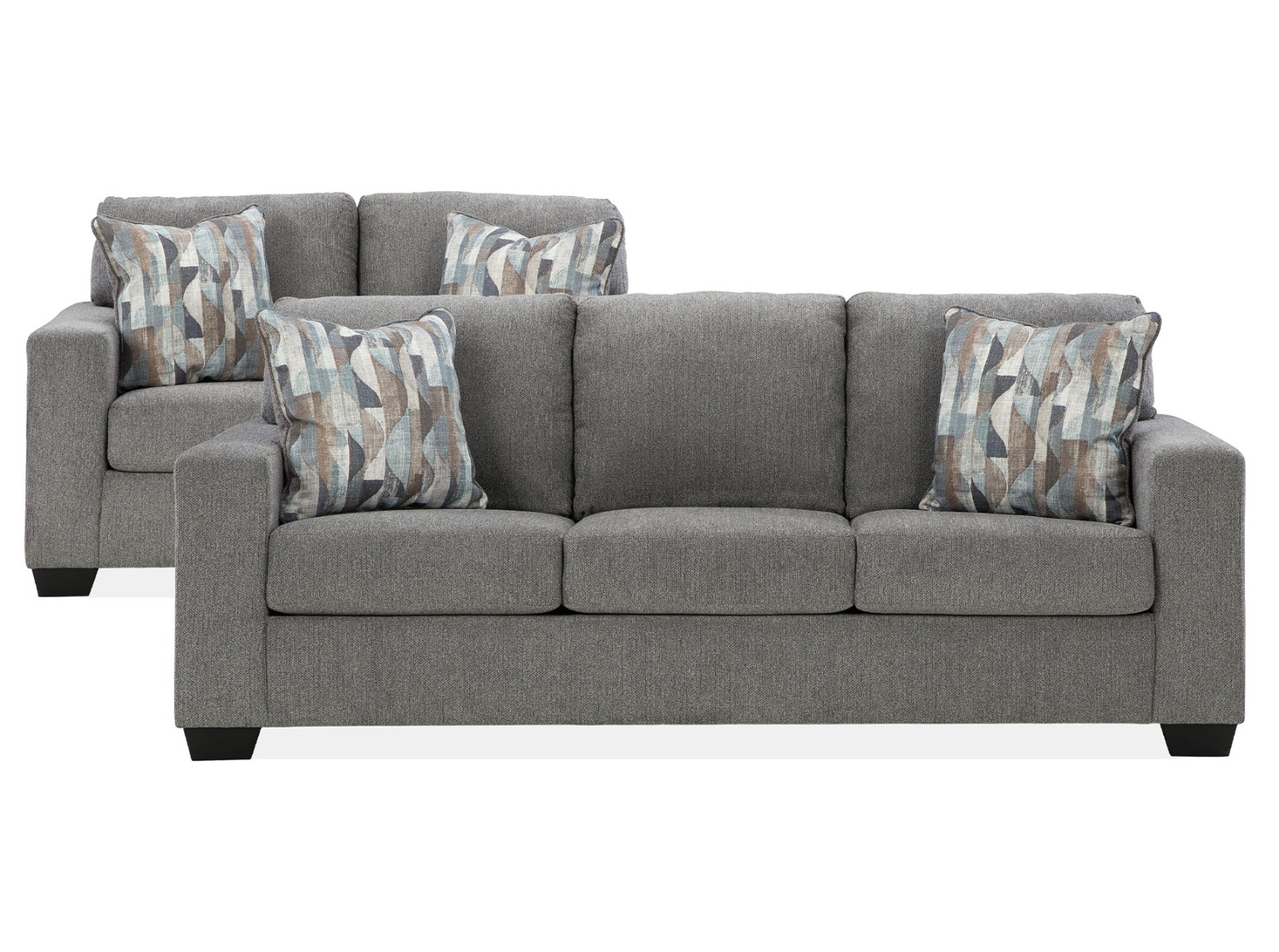Deltona Graphite Sofa and Loveseat Set